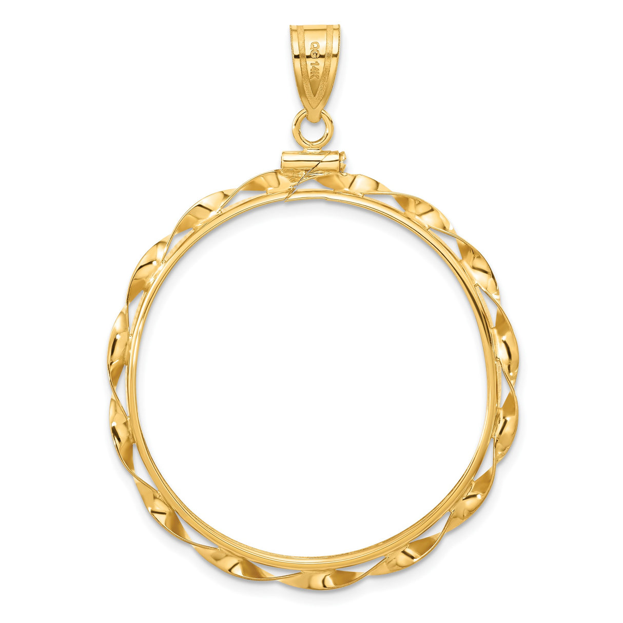 34 mm 14k Yellow Gold coin bezel pendant for US $20 Liberty Head Double Eagle — additional image