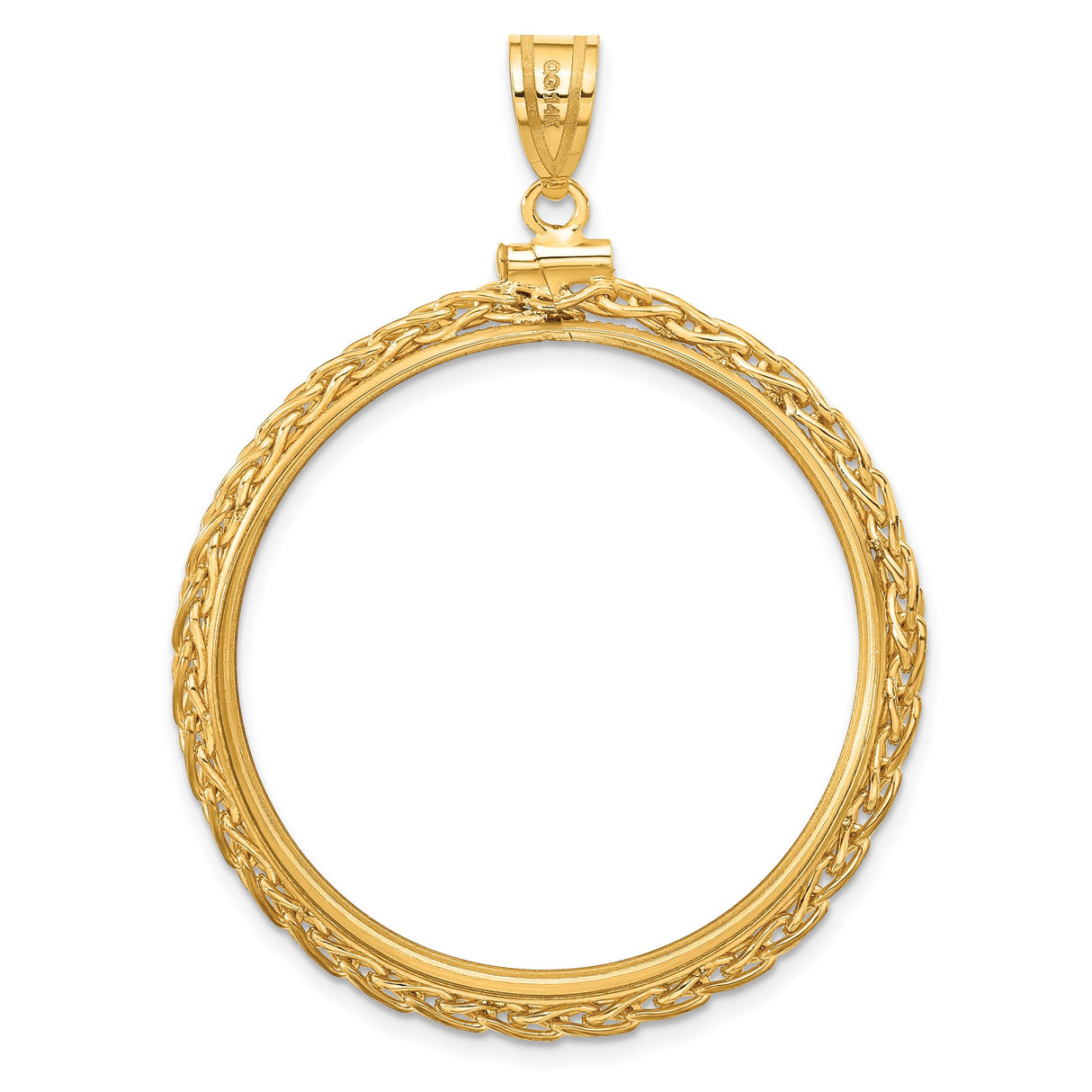 34 mm 14k Yellow Gold coin bezel pendant for US $20 Liberty Head Double Eagle — additional image