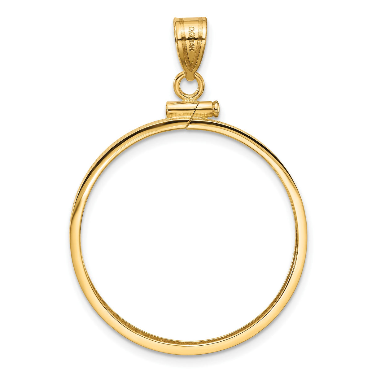 27 mm 14k Yellow Gold coin bezel pendant for US $10 Liberty Head Eagle — additional image