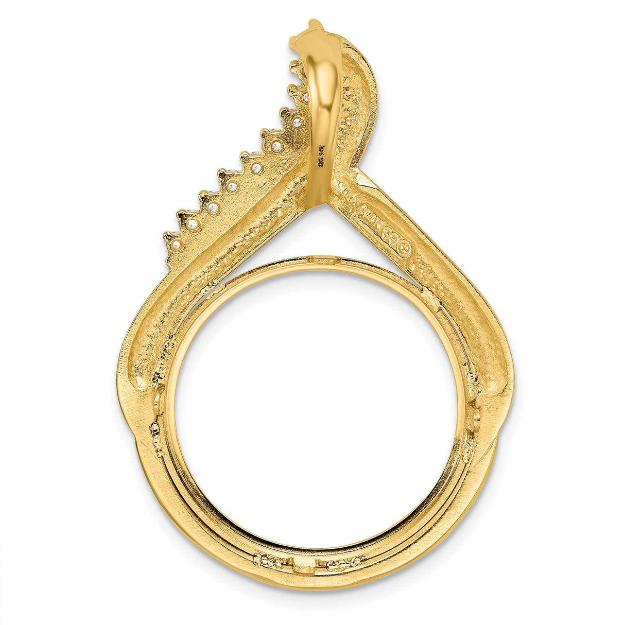 22 mm 14k Yellow Gold coin bezel pendant for US $5 Liberty Head Half Eagle — additional image