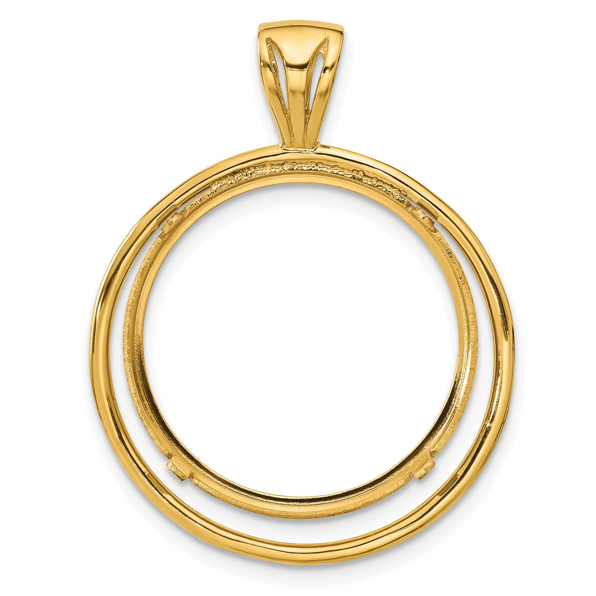 22 mm 14k Yellow Gold coin bezel pendant for US $5 Liberty Head Half Eagle — additional image