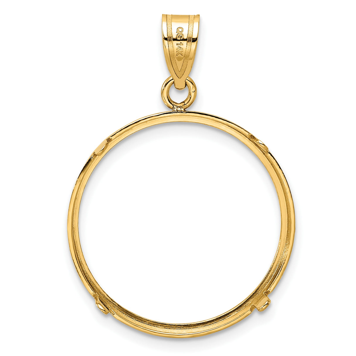 22 mm 14k Yellow Gold coin bezel pendant for US $5 Liberty Head Half Eagle — additional image