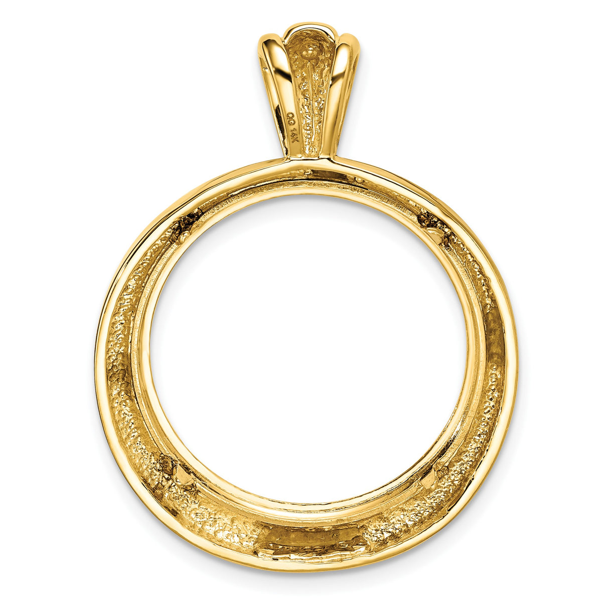 22 mm 14k Yellow Gold coin bezel pendant for US $5 Liberty Head Half Eagle — additional image