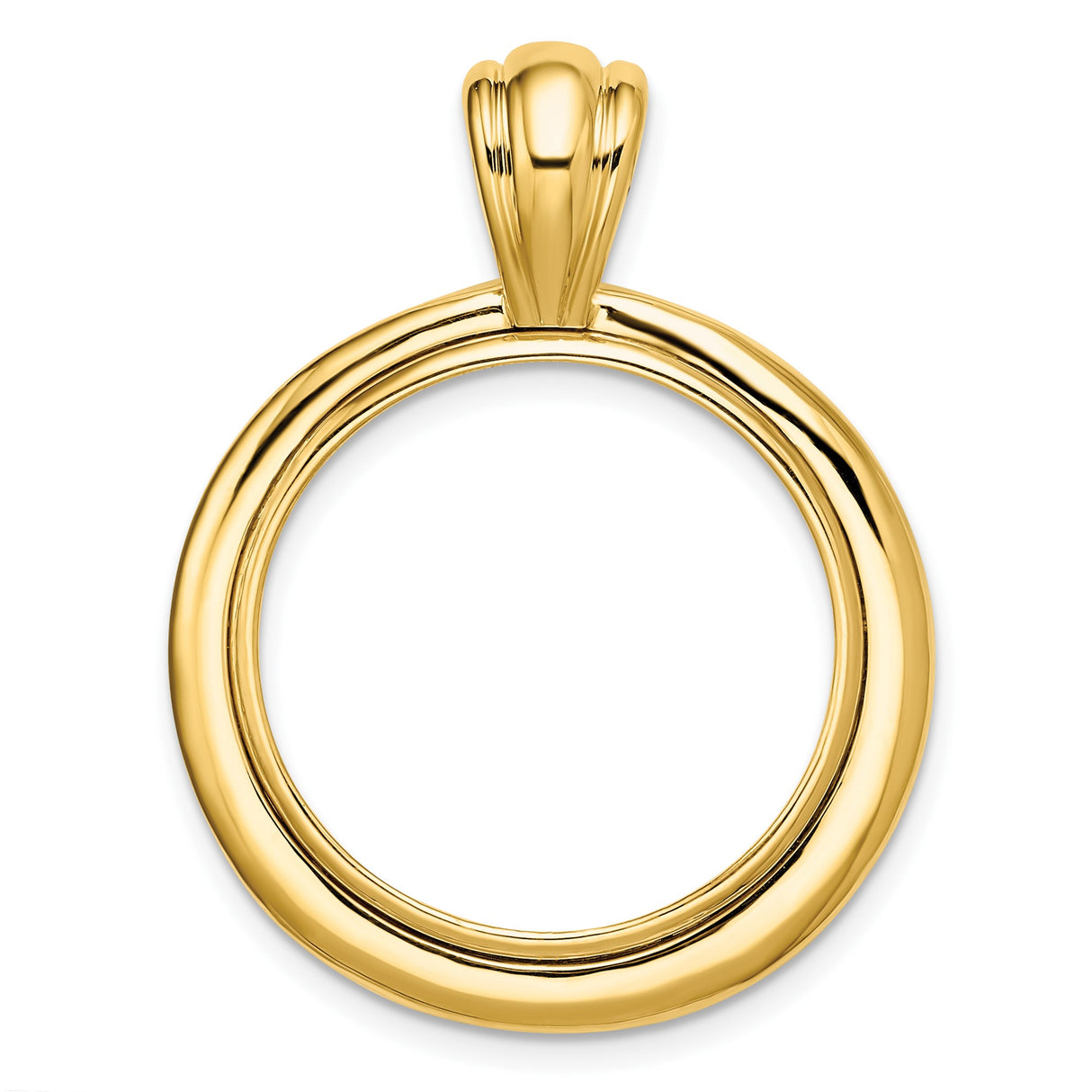 22 mm 14k Yellow Gold coin bezel pendant for US $5 Liberty Head Half Eagle