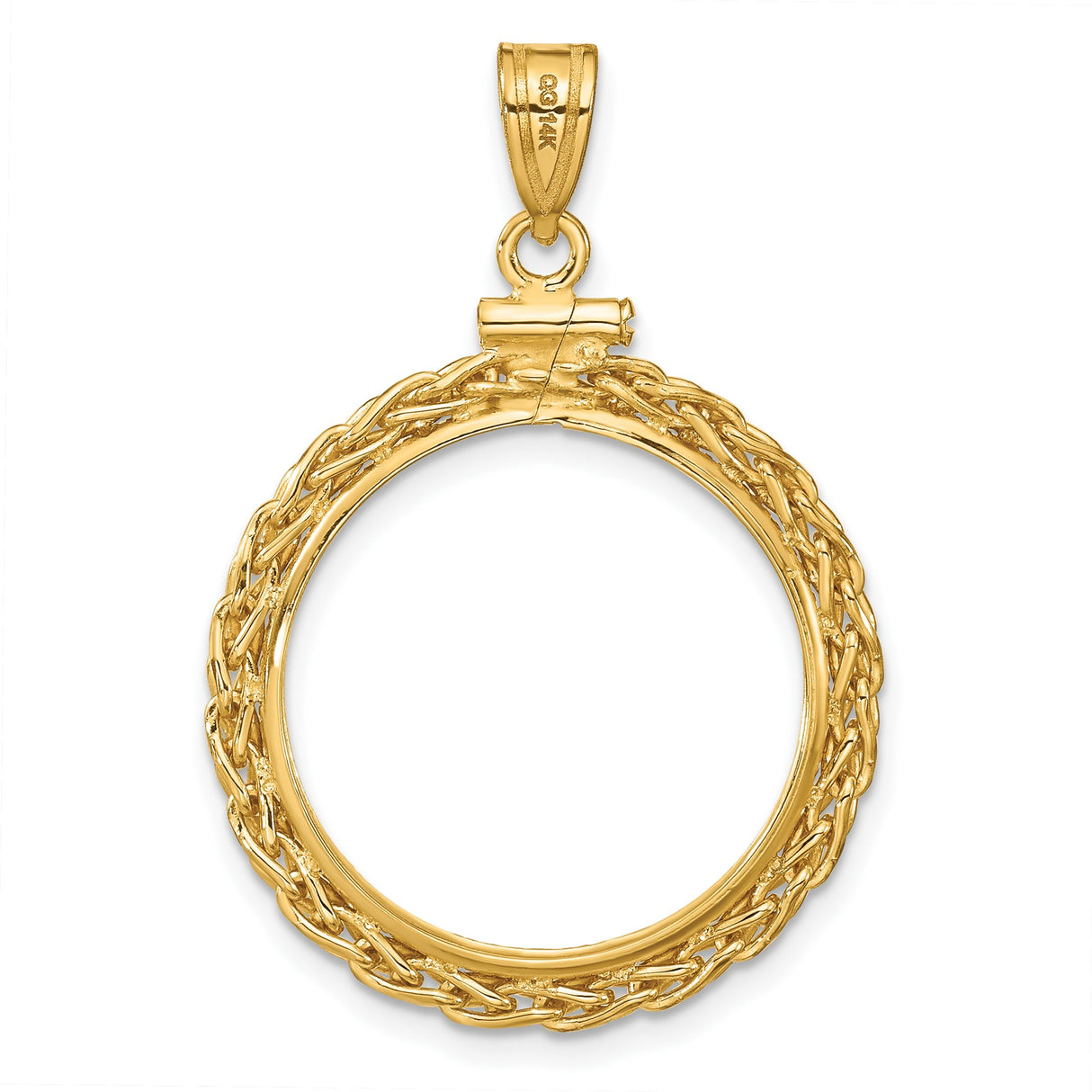 22 mm 14k Yellow Gold coin bezel pendant for US $5 Liberty Head Half Eagle — additional image