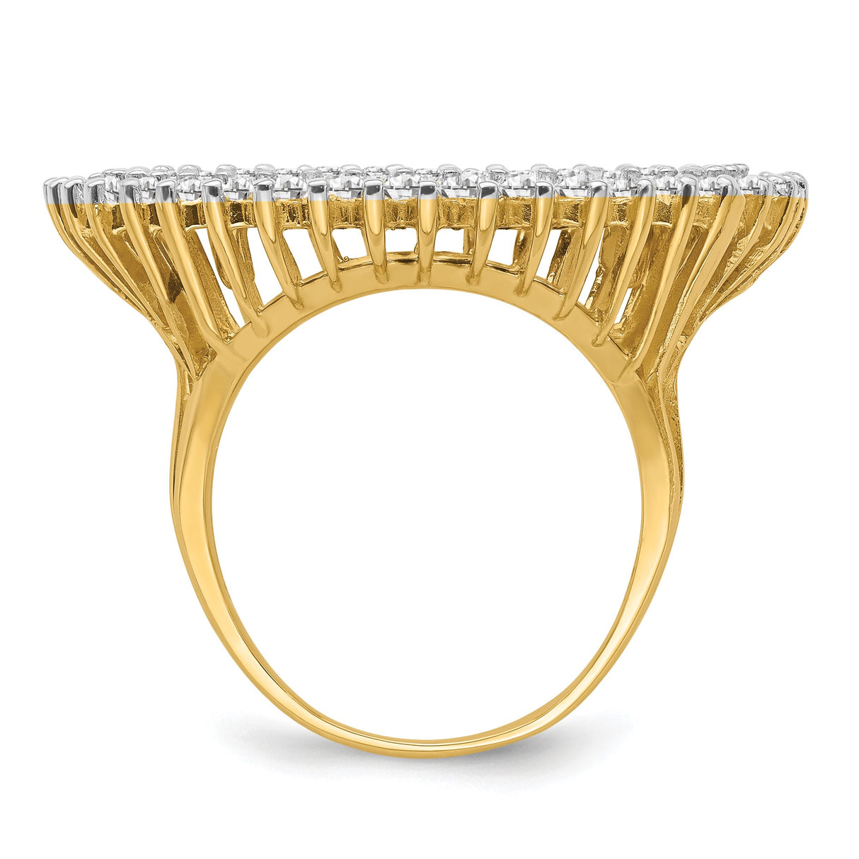 22 mm 14k Yellow Gold coin bezel ring for US $5 Liberty Head Half Eagle β alternate view