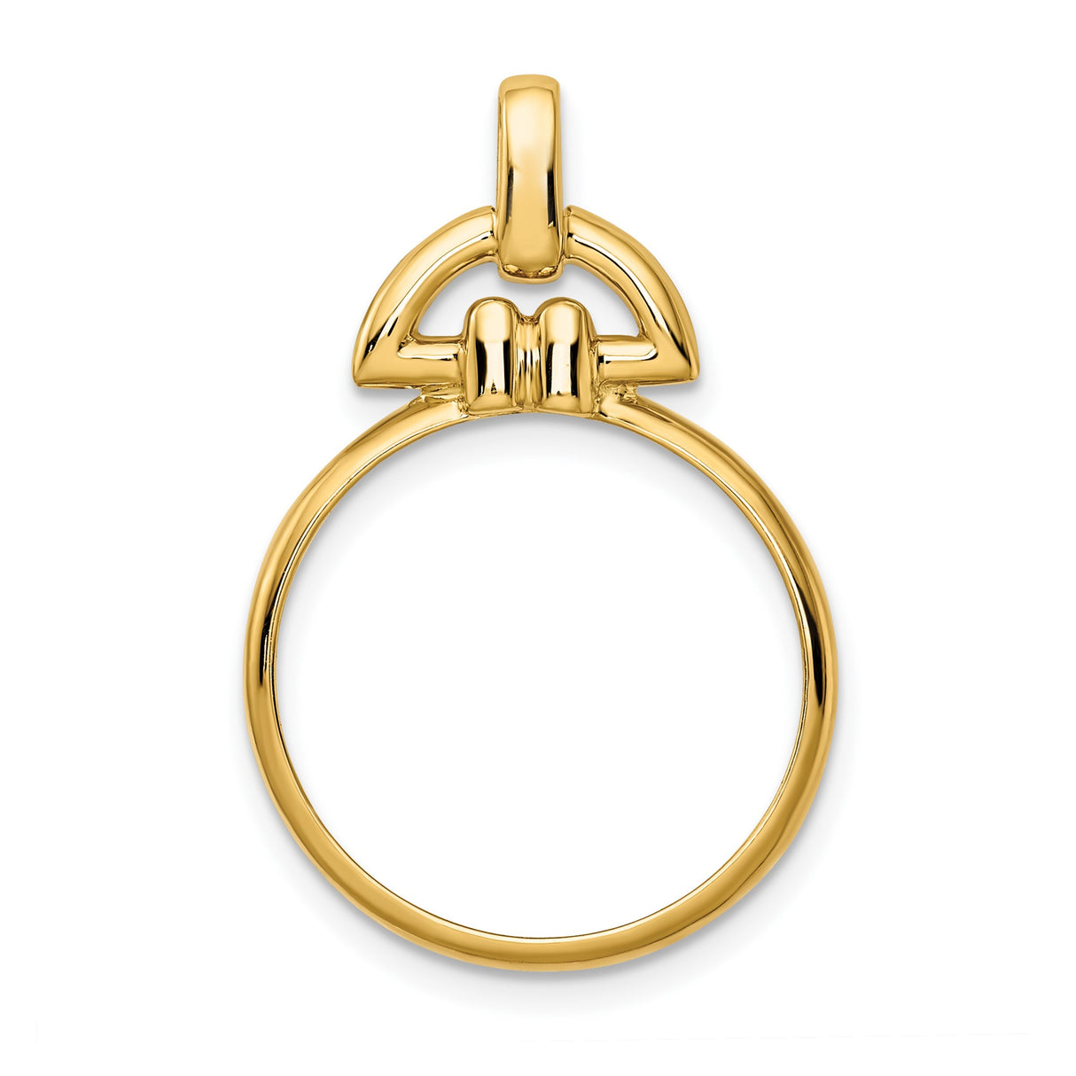 18 mm 14k Yellow Gold coin bezel pendant for US $2.50 Liberty Head Quarter Eagle