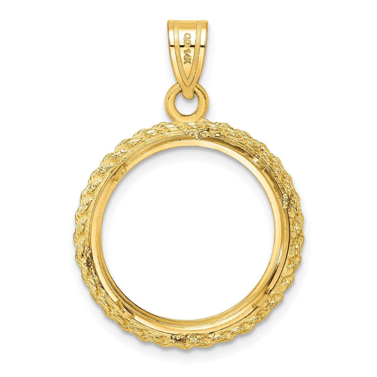 18 mm 14k Yellow Gold coin bezel pendant for US $2.50 Liberty Head Quarter Eagle β additional image