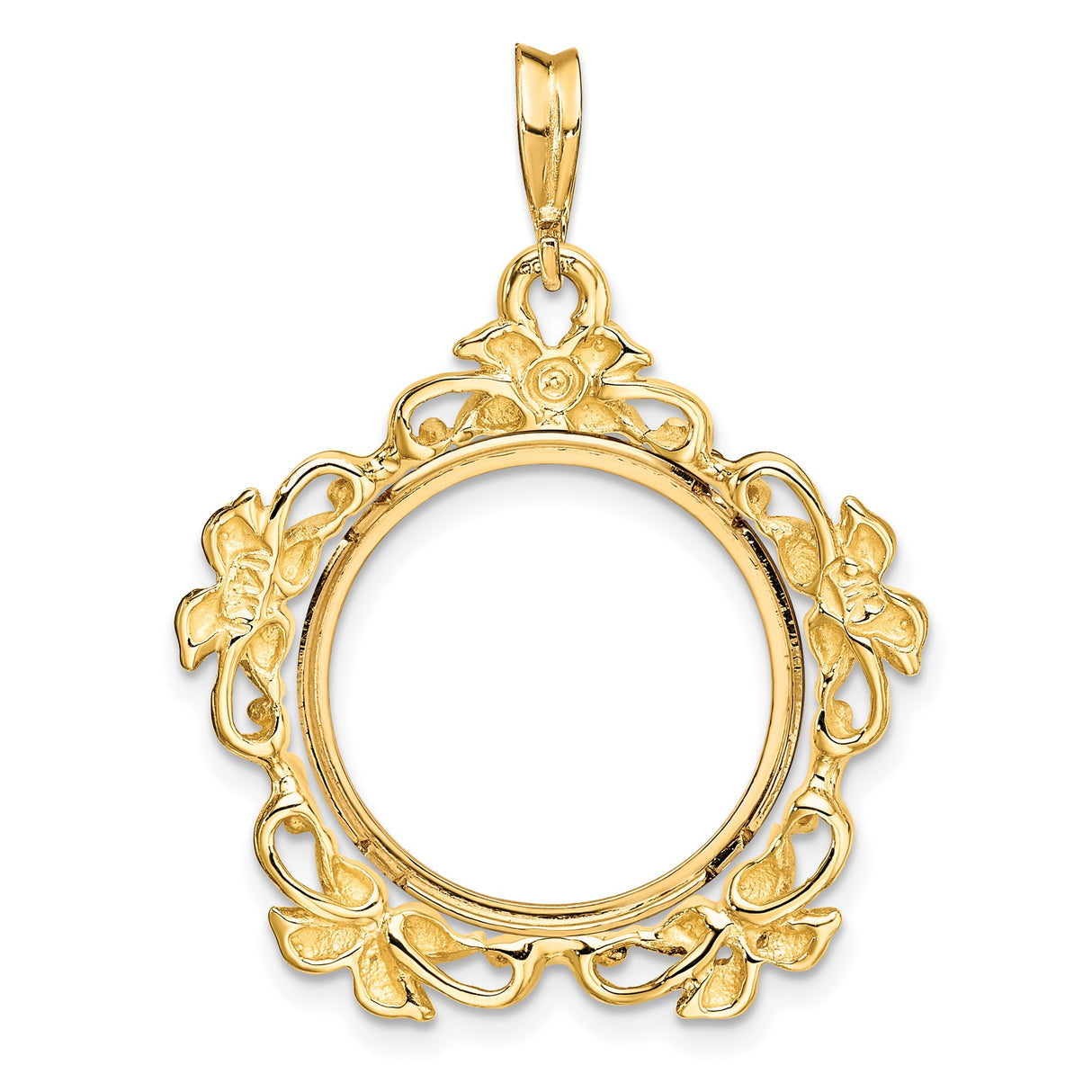 18 mm 14k Yellow Gold coin bezel pendant for US $2.50 Liberty Head Quarter Eagle β additional image