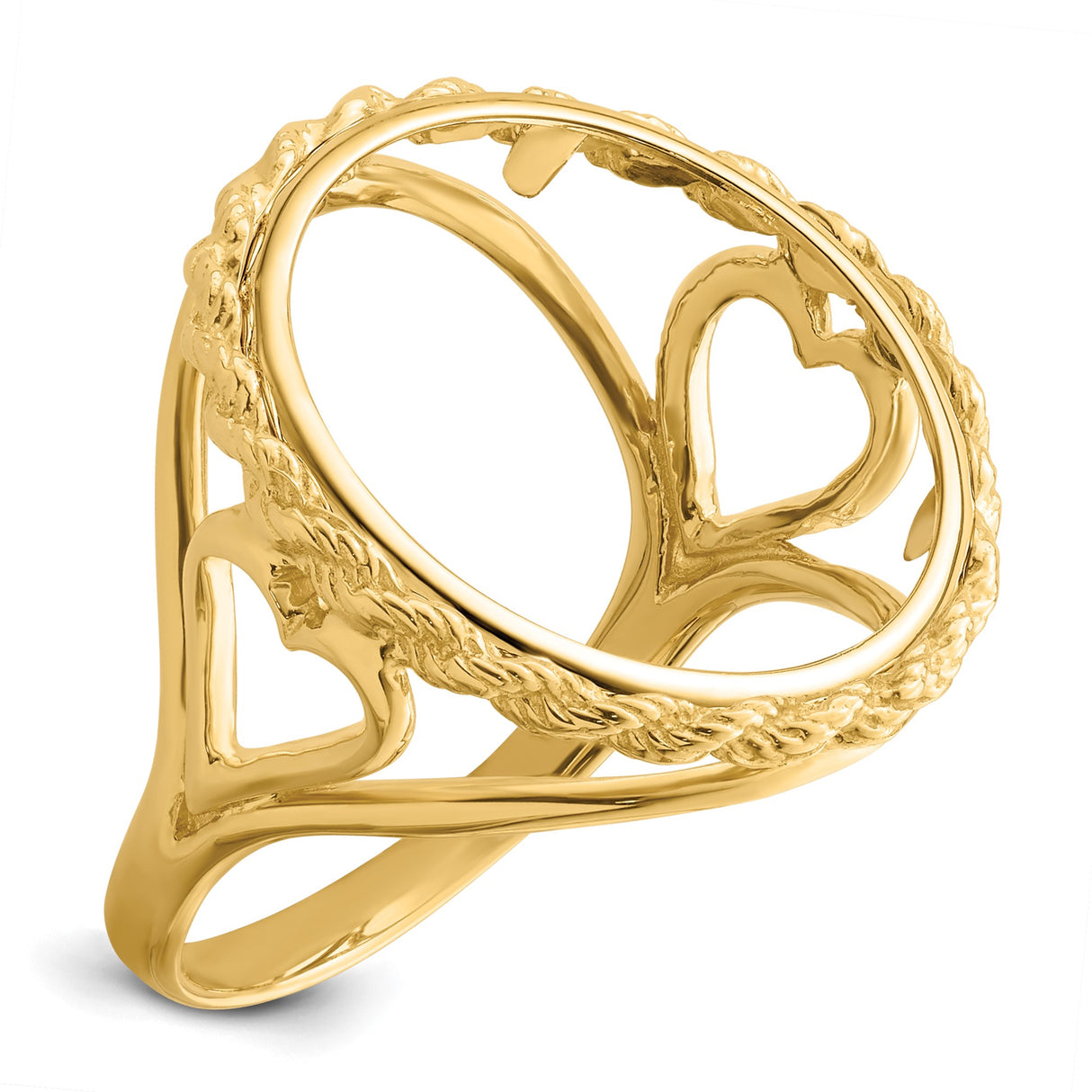 18 mm 14k Yellow Gold coin bezel ring for US $2.50 Liberty Head Quarter Eagle