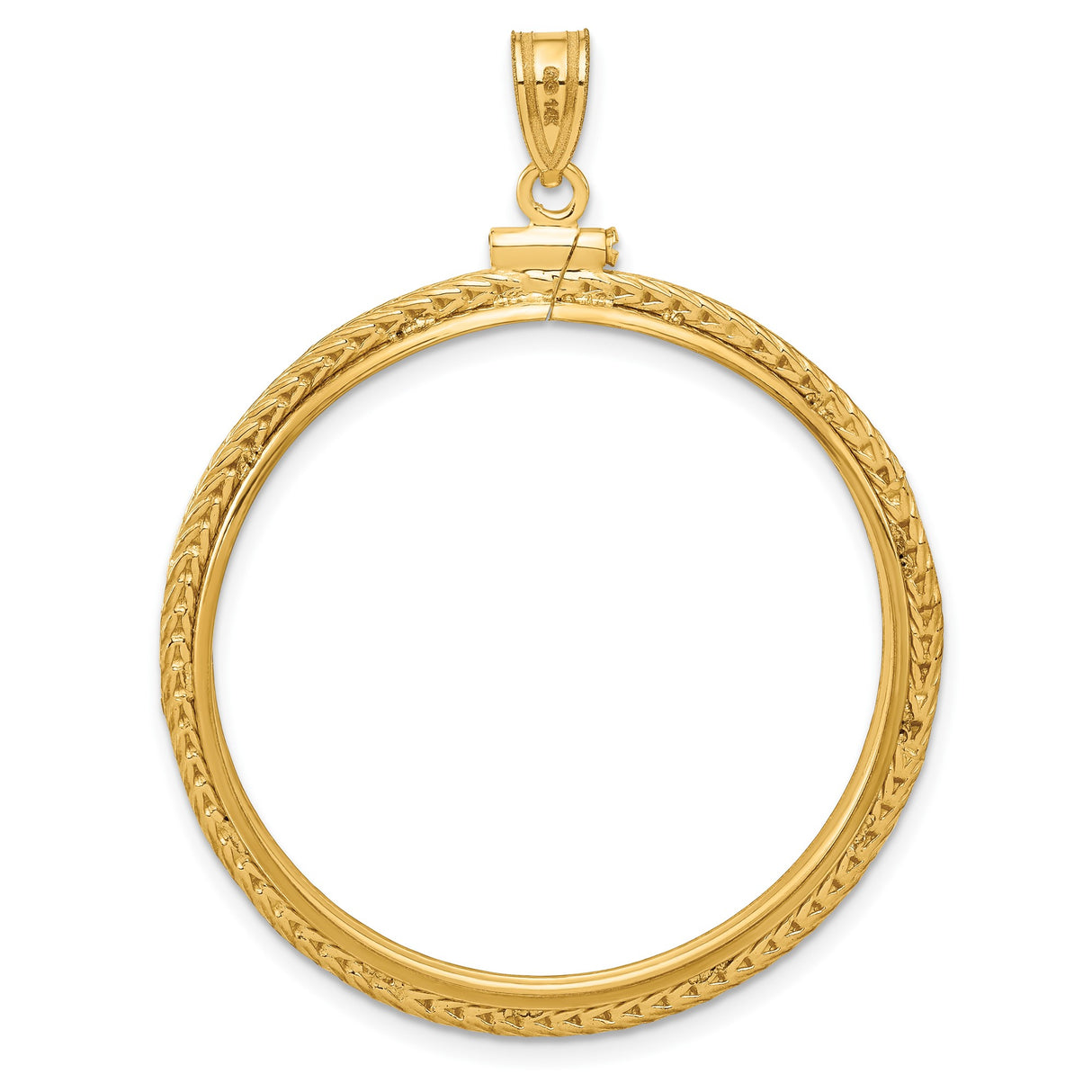 34 mm 14k Yellow Gold coin bezel pendant for US $20 Saint Gaudens Double Eagle — additional image