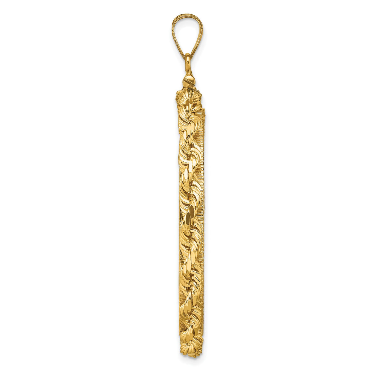 34 mm 14k Yellow Gold coin bezel pendant for US $20 Saint Gaudens Double Eagle β alternate view