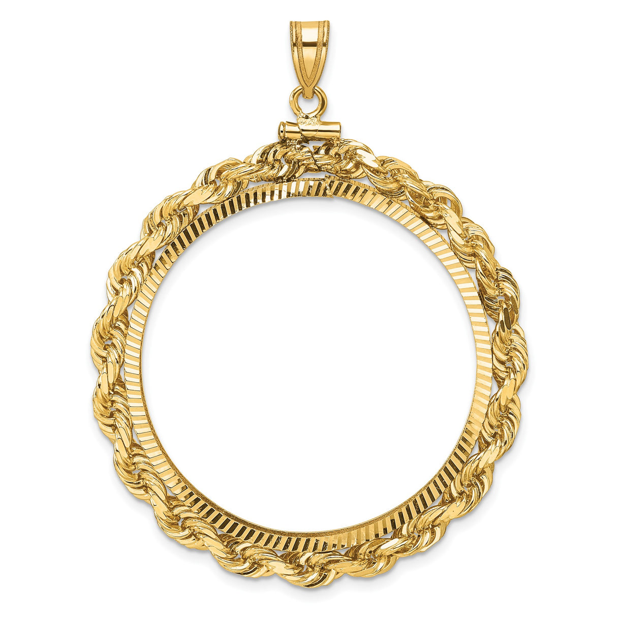 34 mm 14k Yellow Gold coin bezel pendant for US $20 Saint Gaudens Double Eagle