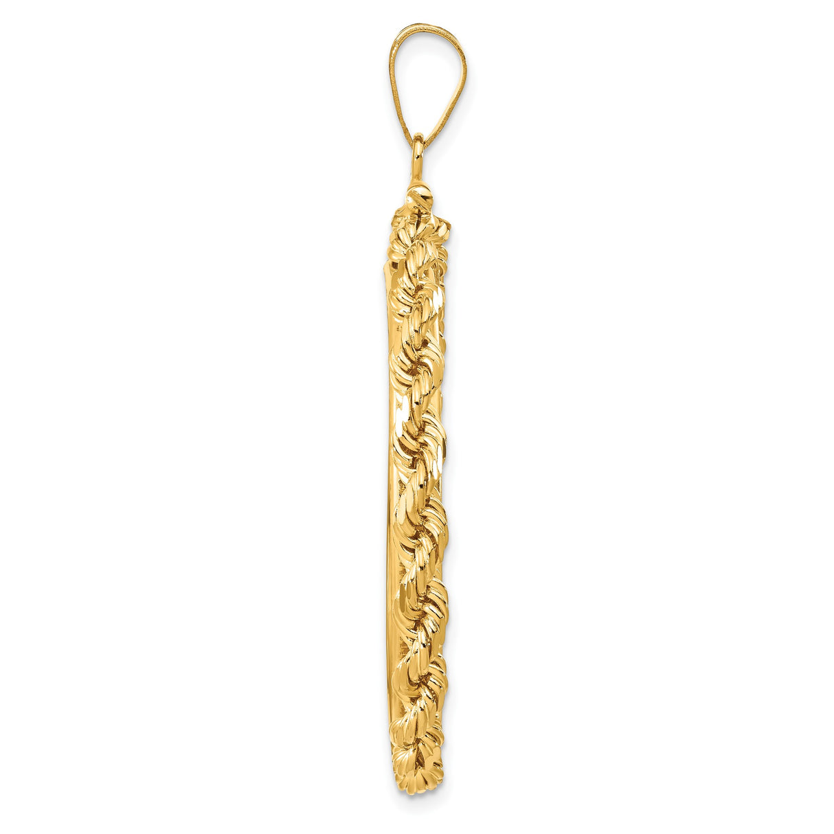 34 mm 14k Yellow Gold coin bezel pendant for US $20 Saint Gaudens Double Eagle β alternate view