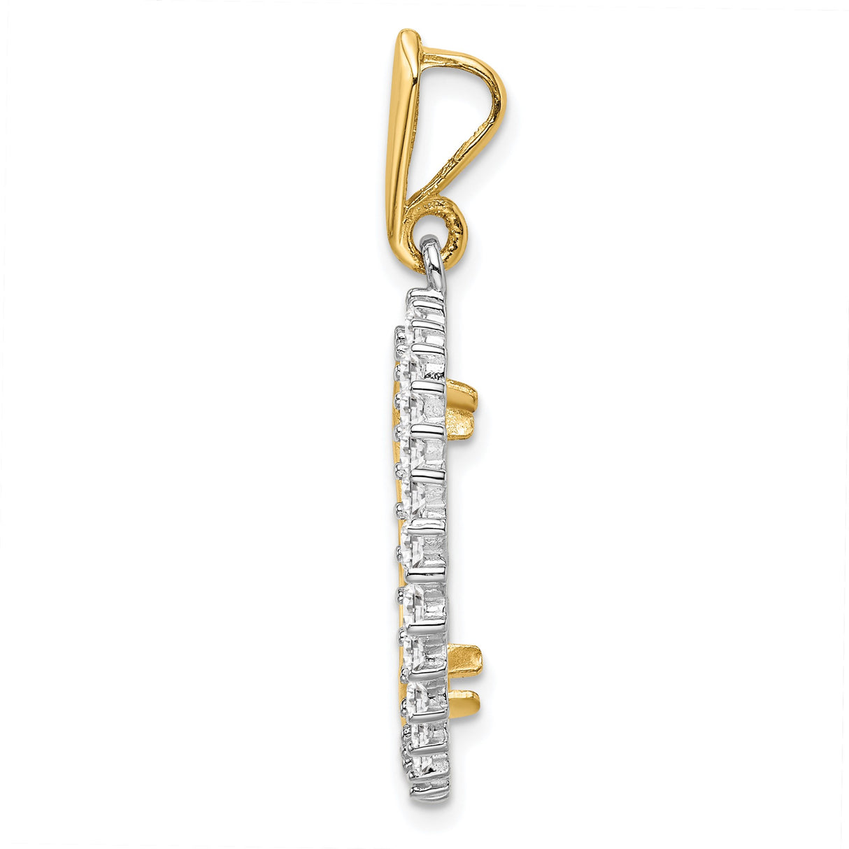 18 mm 14k Multi-Tone Gold coin bezel pendant for US 10¢ Dime - Mercury — alternate view