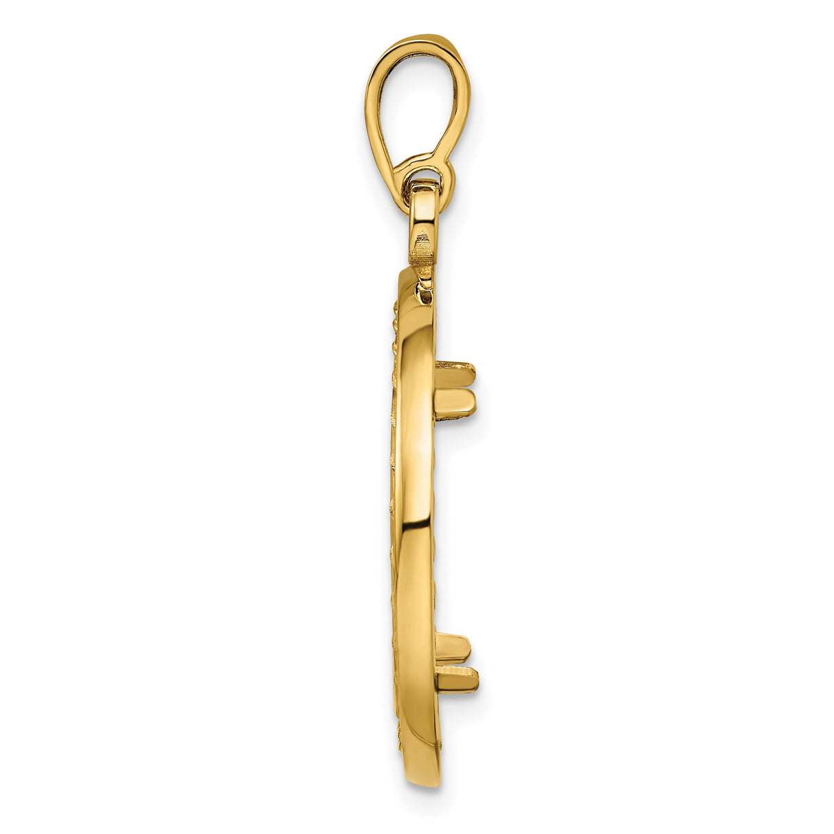 18 mm 14k Yellow Gold coin bezel pendant for US 10¢ Dime - Mercury — alternate view