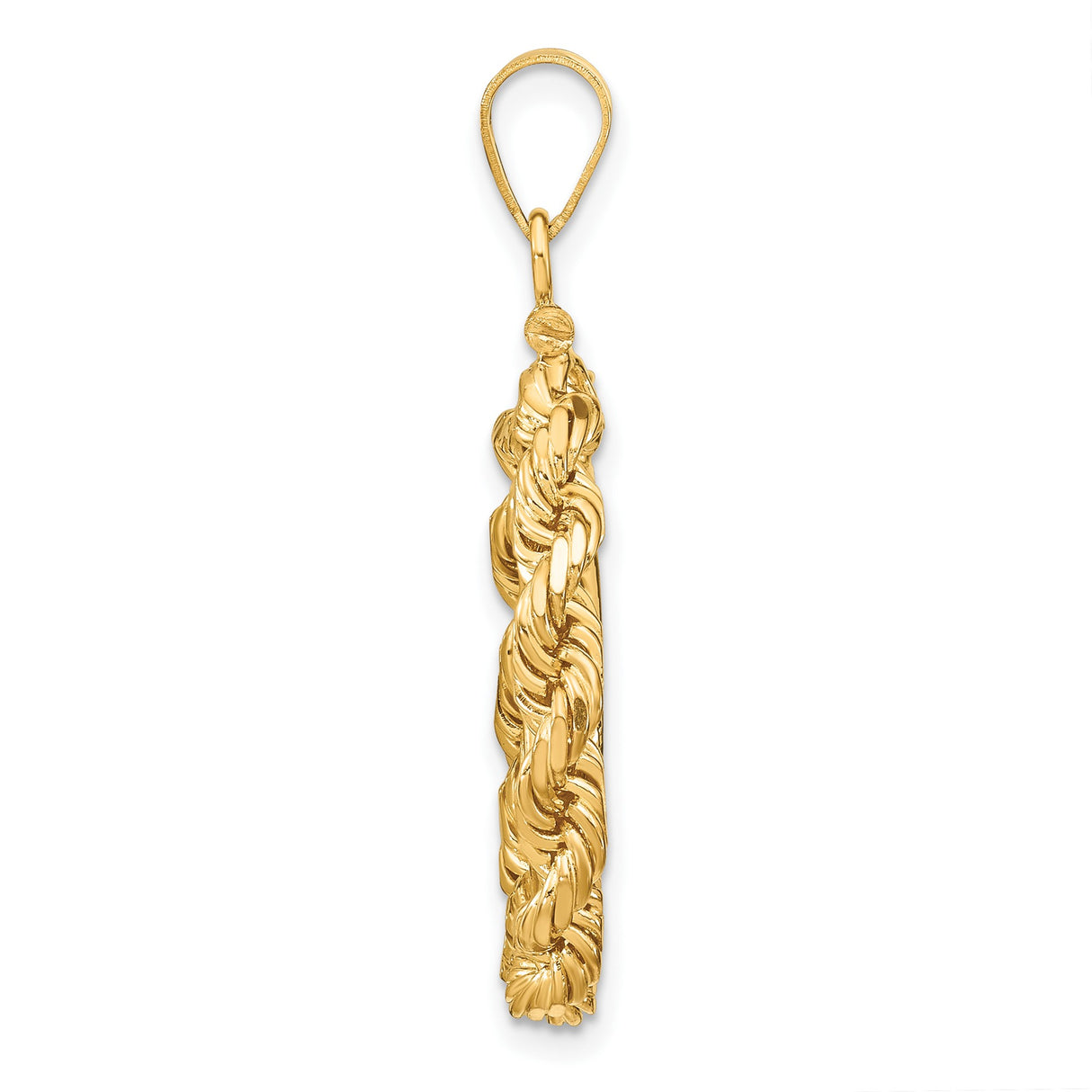 18 mm 14k Yellow Gold coin bezel pendant for US 10¢ Dime - Mercury — alternate view