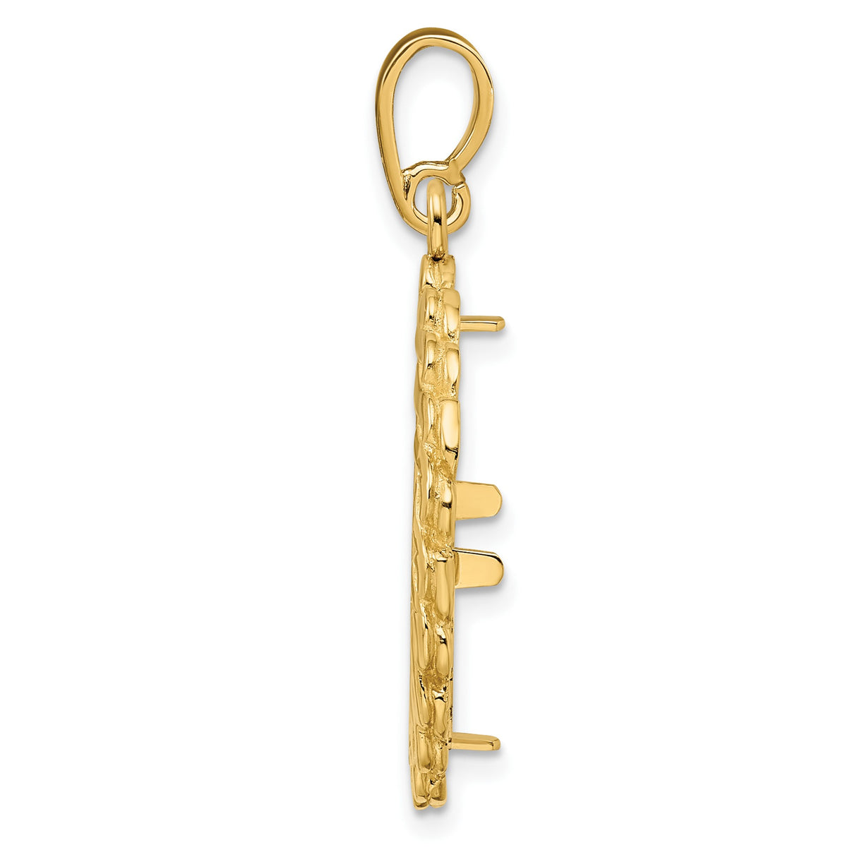 18 mm 14k Yellow Gold coin bezel pendant for US 10¢ Dime - Roosevelt — alternate view