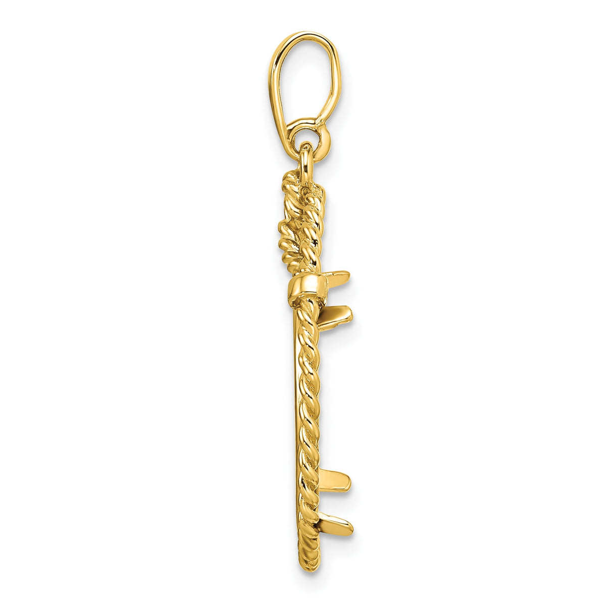 18 mm 14k Yellow Gold coin bezel pendant for US 10¢ Dime - Roosevelt — alternate view