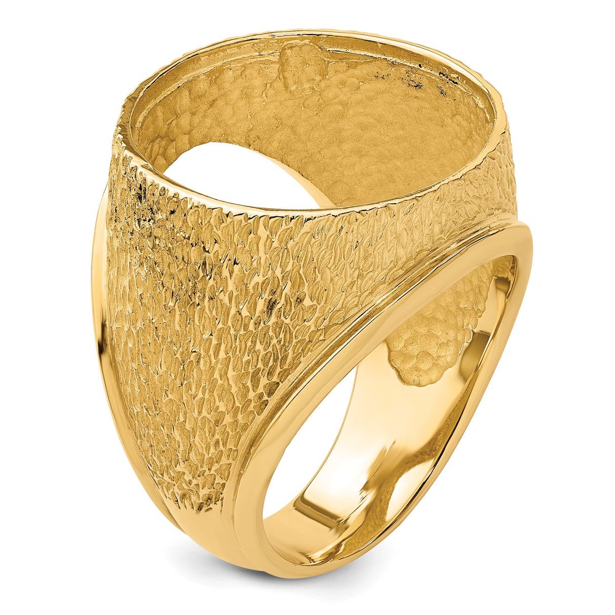 18 mm 14k Yellow Gold coin bezel ring for US 10¢ Dime - Roosevelt — additional image