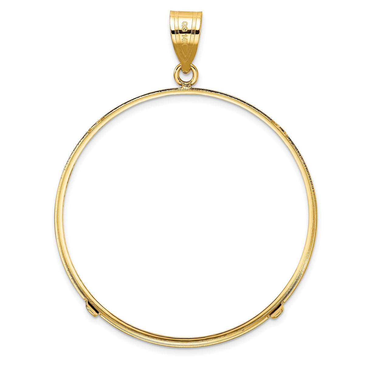 38 mm 14k Yellow Gold coin bezel pendant for US $1 Silver Commemorative Dollars β additional image