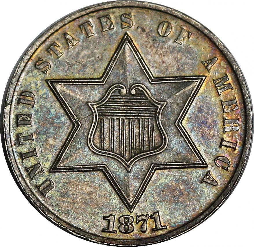 Three-Cent Silver / Trime, representative coin