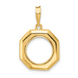13 mm 14k Yellow Gold coin bezel for 13 mm Coin