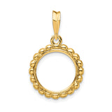 13 mm 14k Yellow Gold coin bezel for 13 mm Coin — additional image