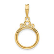 13 mm 14k Yellow Gold coin bezel for 13 mm Coin