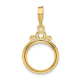 13 mm 14k Yellow Gold coin bezel for 13 mm Coin