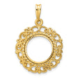 13 mm 14k Yellow Gold coin bezel for 13 mm Coin