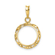 13 mm 14k Yellow Gold coin bezel for 13 mm Coin