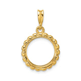 13 mm 14k Yellow Gold coin bezel for 13 mm Coin — additional image