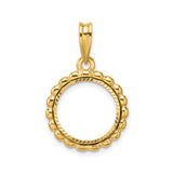 13 mm 14k Yellow Gold coin bezel for 13 mm Coin