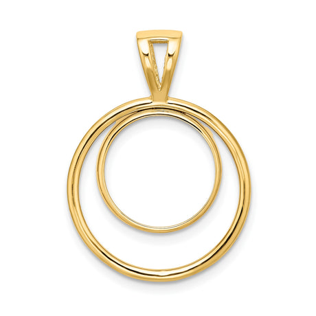 13 mm 14k Yellow Gold coin bezel for 13 mm Coin