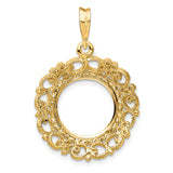 13 mm 14k Yellow Gold coin bezel for 13 mm Coin — additional image