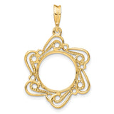 13 mm 14k Yellow Gold coin bezel for 13 mm Coin — additional image