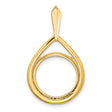 13 mm 14k Yellow Gold coin bezel for 13 mm Coin