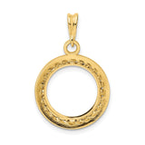 13 mm 14k Yellow Gold coin bezel for 13 mm Coin — additional image