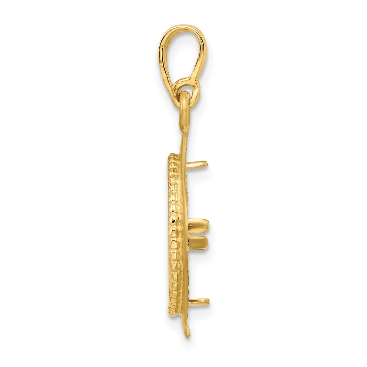 13 mm 14k Yellow Gold coin bezel for 13 mm Coin — alternate view