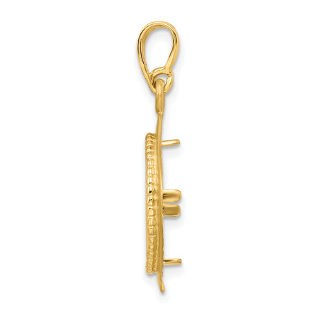 13 mm 14k Yellow Gold coin bezel for 13 mm Coin — alternate view