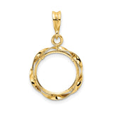 13 mm 14k Yellow Gold coin bezel for 13 mm Coin — additional image