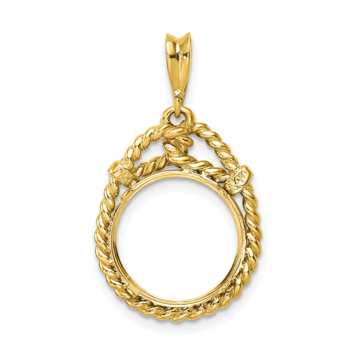 13 mm 14k Yellow Gold coin bezel for 13 mm Coin — additional image