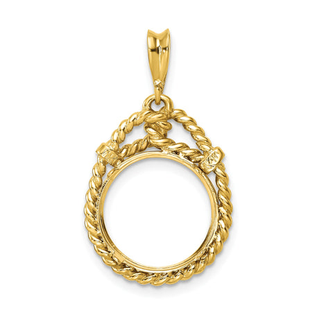 13 mm 14k Yellow Gold coin bezel for 13 mm Coin — additional image
