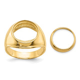 13 mm 14k Yellow Gold coin bezel for 13 mm Coin