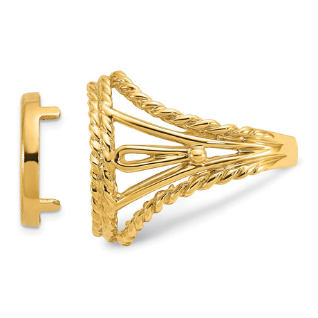 13 mm 14k Yellow Gold coin bezel for 13 mm Coin — additional image