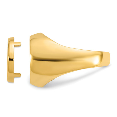 13 mm 14k Yellow Gold coin bezel for 13 mm Coin — additional image