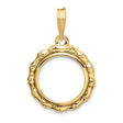 14 mm 14k Yellow Gold coin bezel for 14 mm Coin