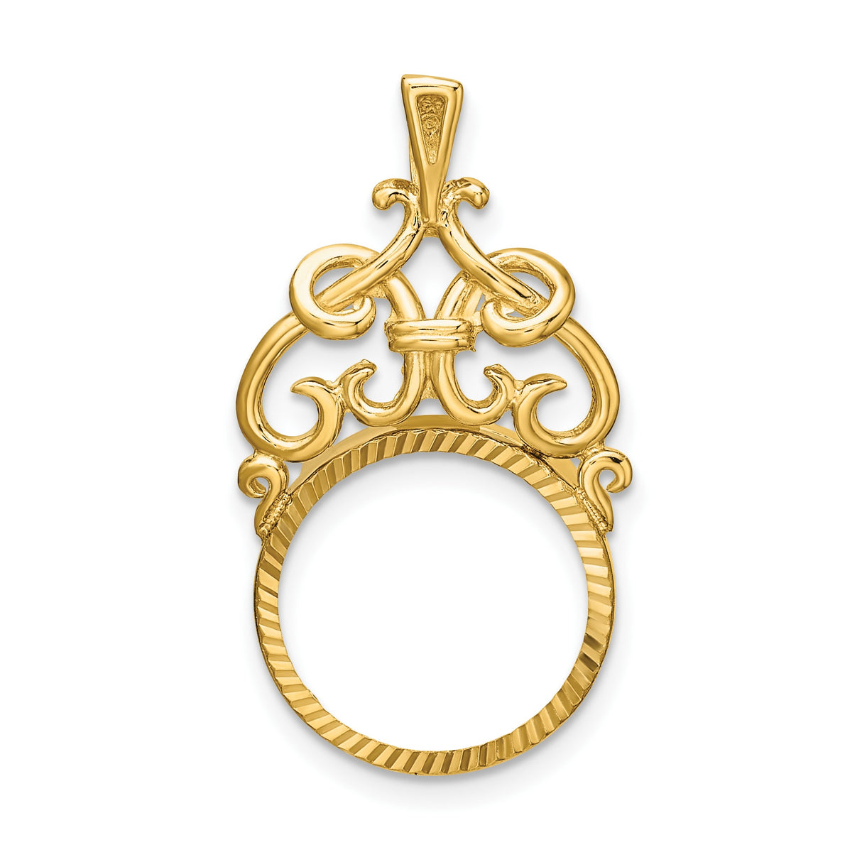 14 mm 14k Yellow Gold coin bezel for 14 mm Coin