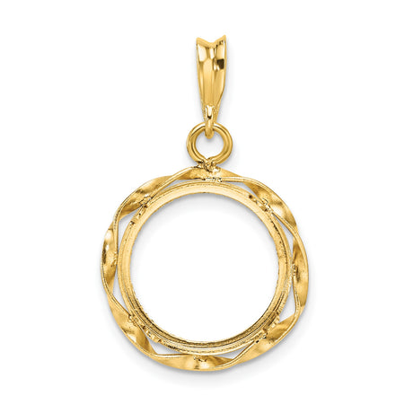 14 mm 14k Yellow Gold coin bezel for 14 mm Coin — additional image